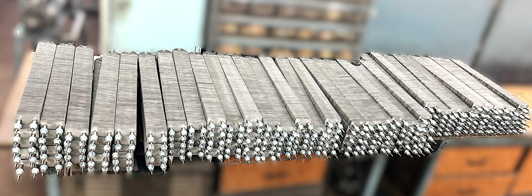 Finned heating elements